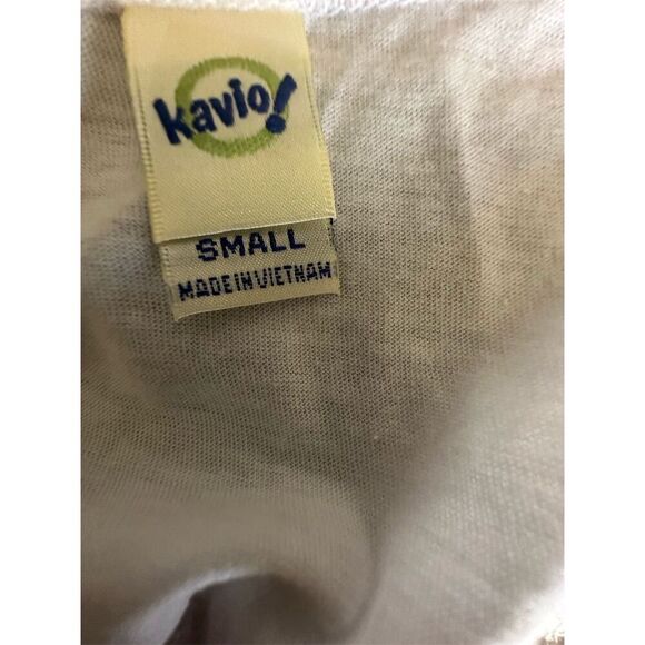 Kavio Women's White Fringe Tank Top Aloha Pineapple Summer Casual S - Picture 5 of 6